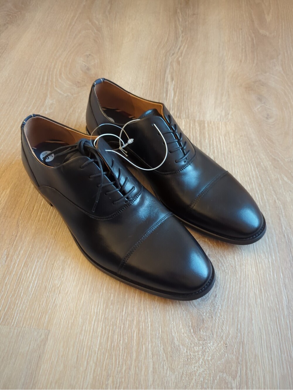 Brooks Brothers Men Dress Shoes Cassel Cap Toe Oxford Black Ortholite 10.5